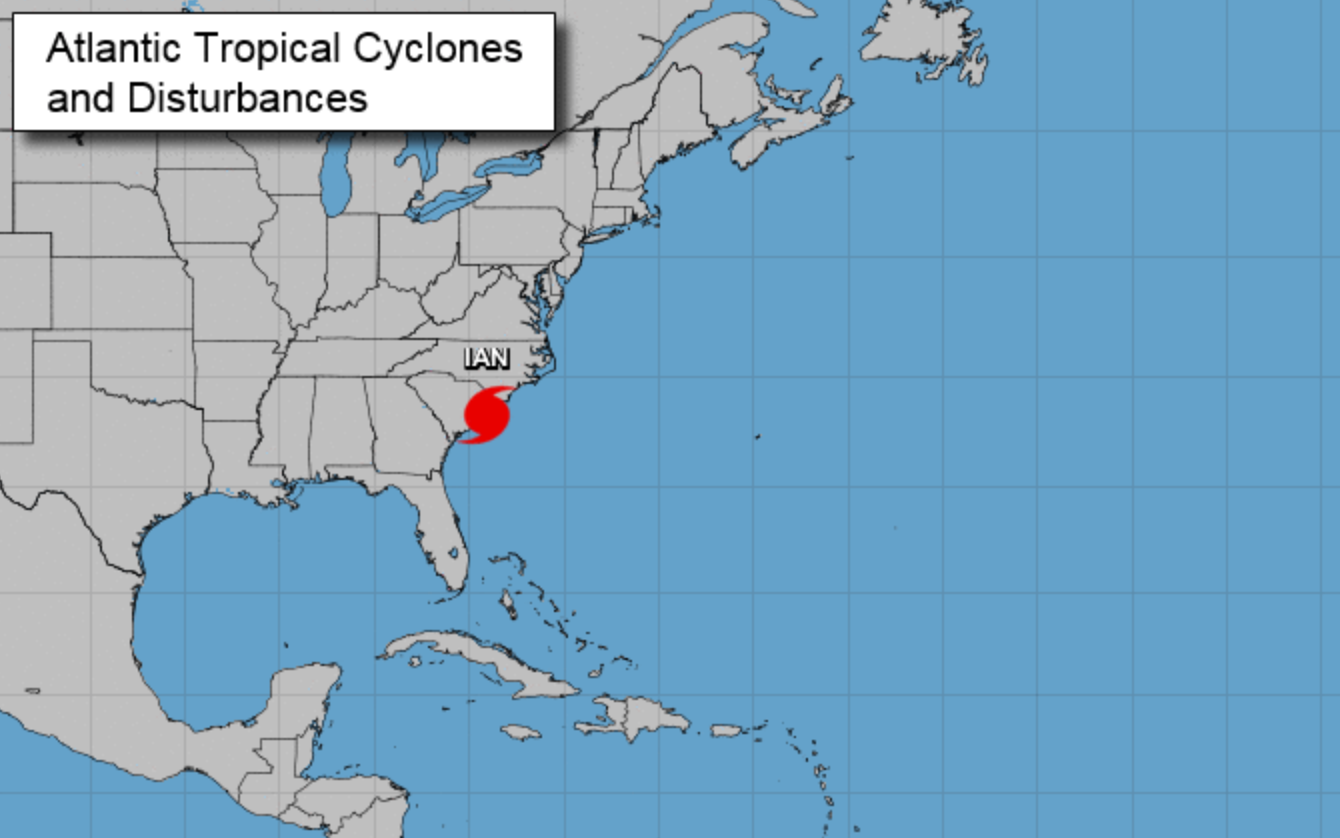 Map of Hurricane Ian