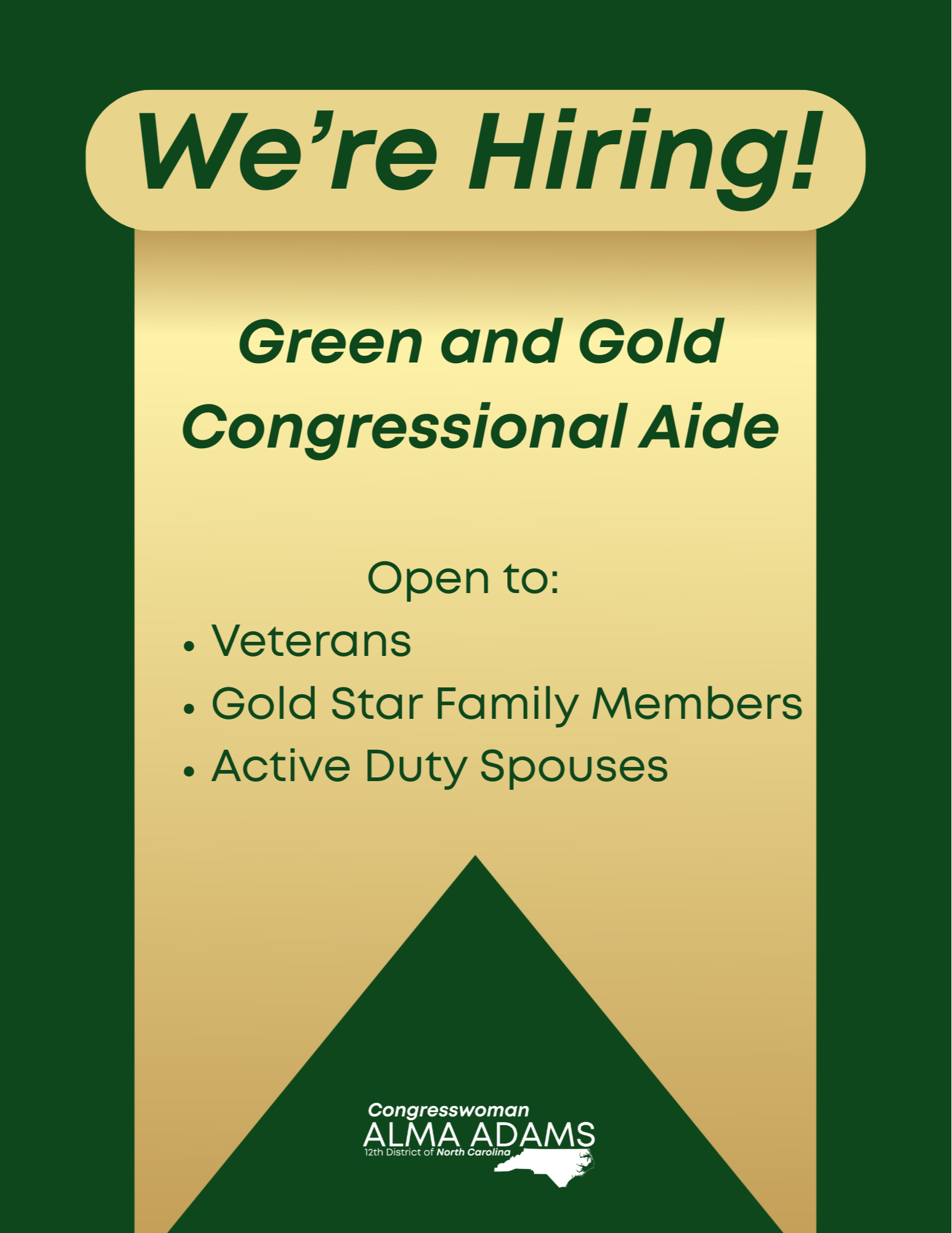 Green and Gold Congressional aide