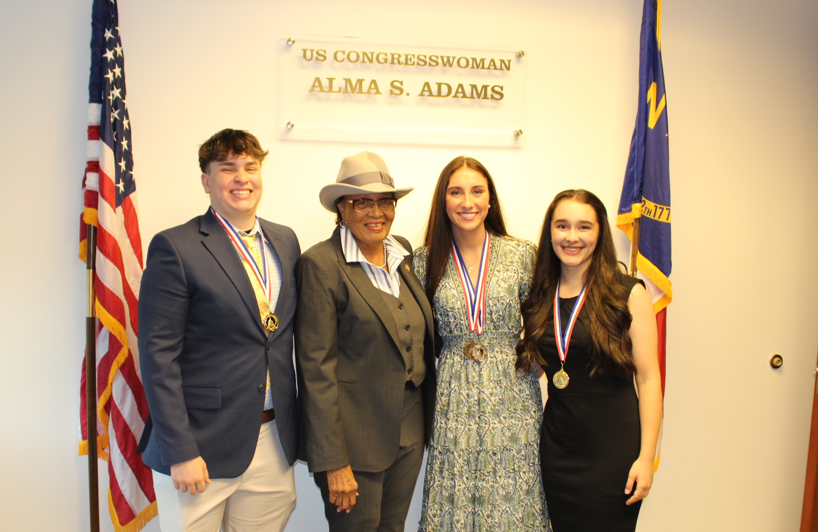Rep. Adams with Congressional Award Recipients
