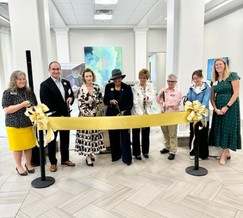 Cutting the ribbon at Central Piedmont CC