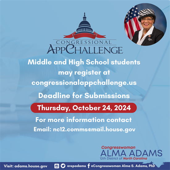 Congressional App Challenge deadline is October 24 2024