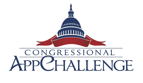 Congressional App Challenge with a cartoon illustration of the Capitol dome
