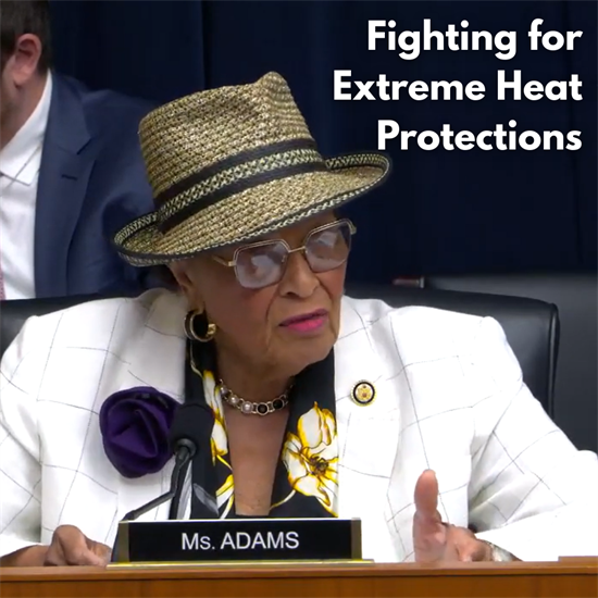 Rep. Adams speaks from a committee hearing seat