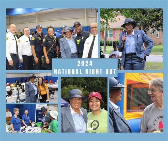 Congresswoman Adams pictured with members of the community