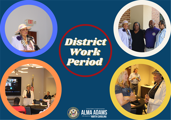 Rep Adams in the district July 2024